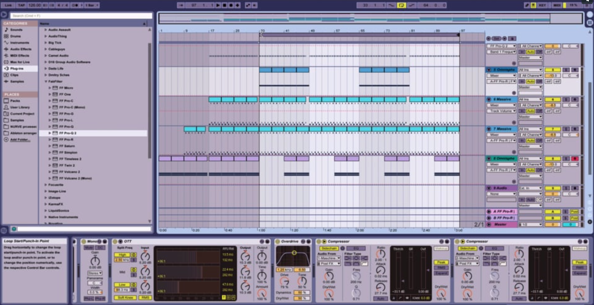 Techno 60 screen shot Ableton