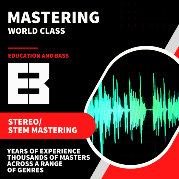 Mastering - Professional mastering by industry specialists.
